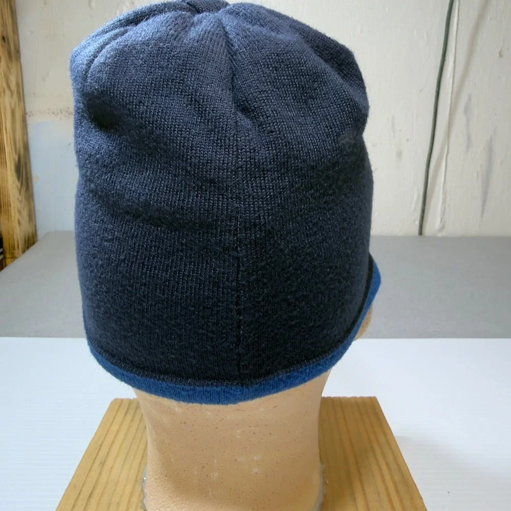 Columbia Youth L/XL Navy Blue Logo‎ Knit Beanie Winter Hat CY9956